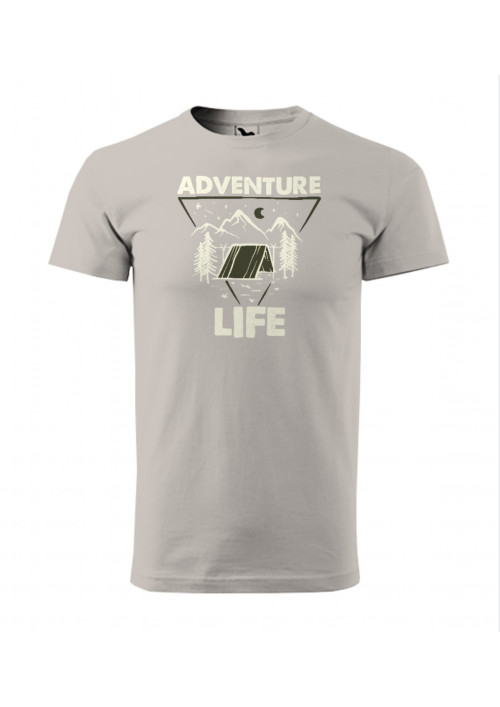 HIPKINS Adventure Life tričko s krátkým rukávem šedé v.1