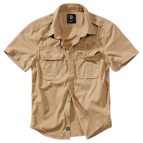 Brandit Vintage Košile pánská s krátkým rukávem Camel
