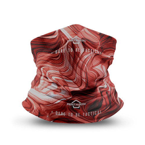 Multifunkční šátek Skiron Liquid Pentagon Maroon Red